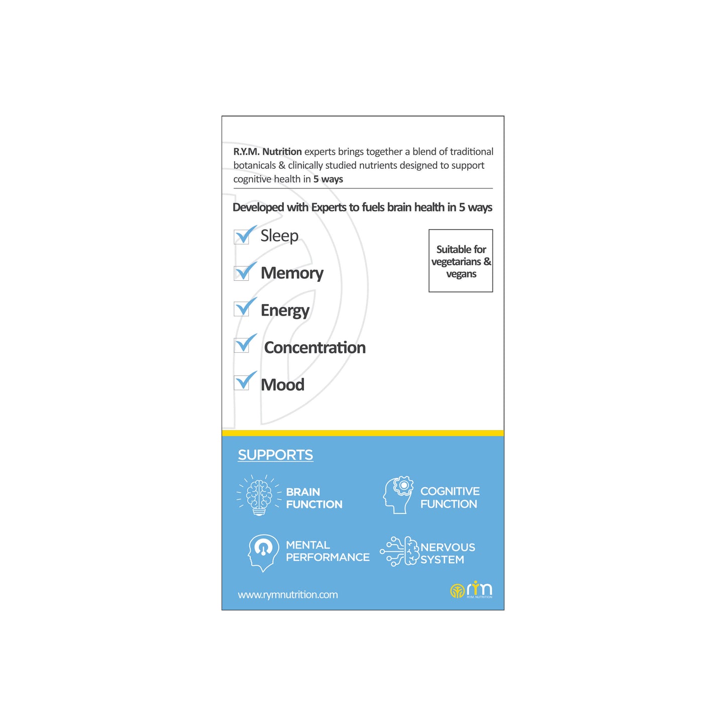 BRAIN FORMULA - R.Y.M. Nutrition
